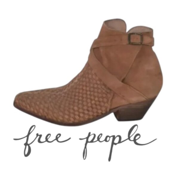 Free People Ankle Boot Leather Size EU 40 US 9 - Picture 1 of 8